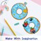 Wrapables Make a Face Stickers, Make Your Own Animal, Food, Dress-Up Stickers, DIY Craft Activities, Party Favors (27 Sheets), Donuts